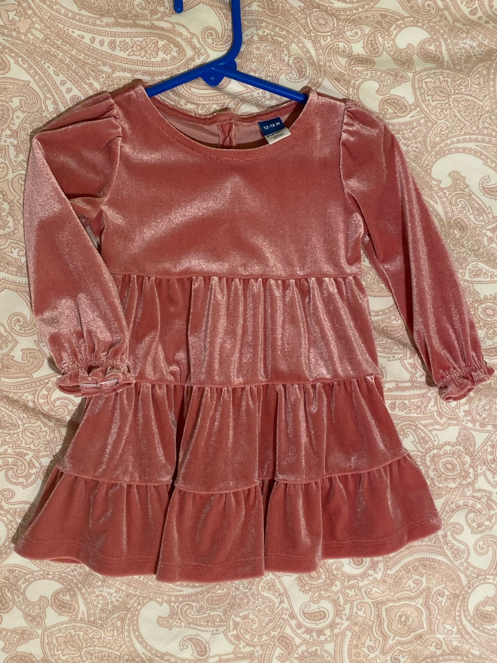 Old Navy Blush Pink Velvet Dress